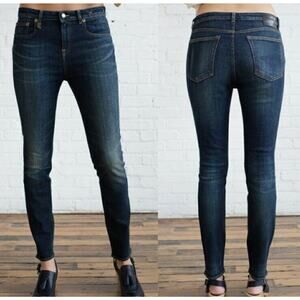R13 Jenni Mid Rise Skinny in Indigo 161 Sz 26 Made in Italy R13W0008-116 (a